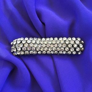 Steel gray jeweled bracelet