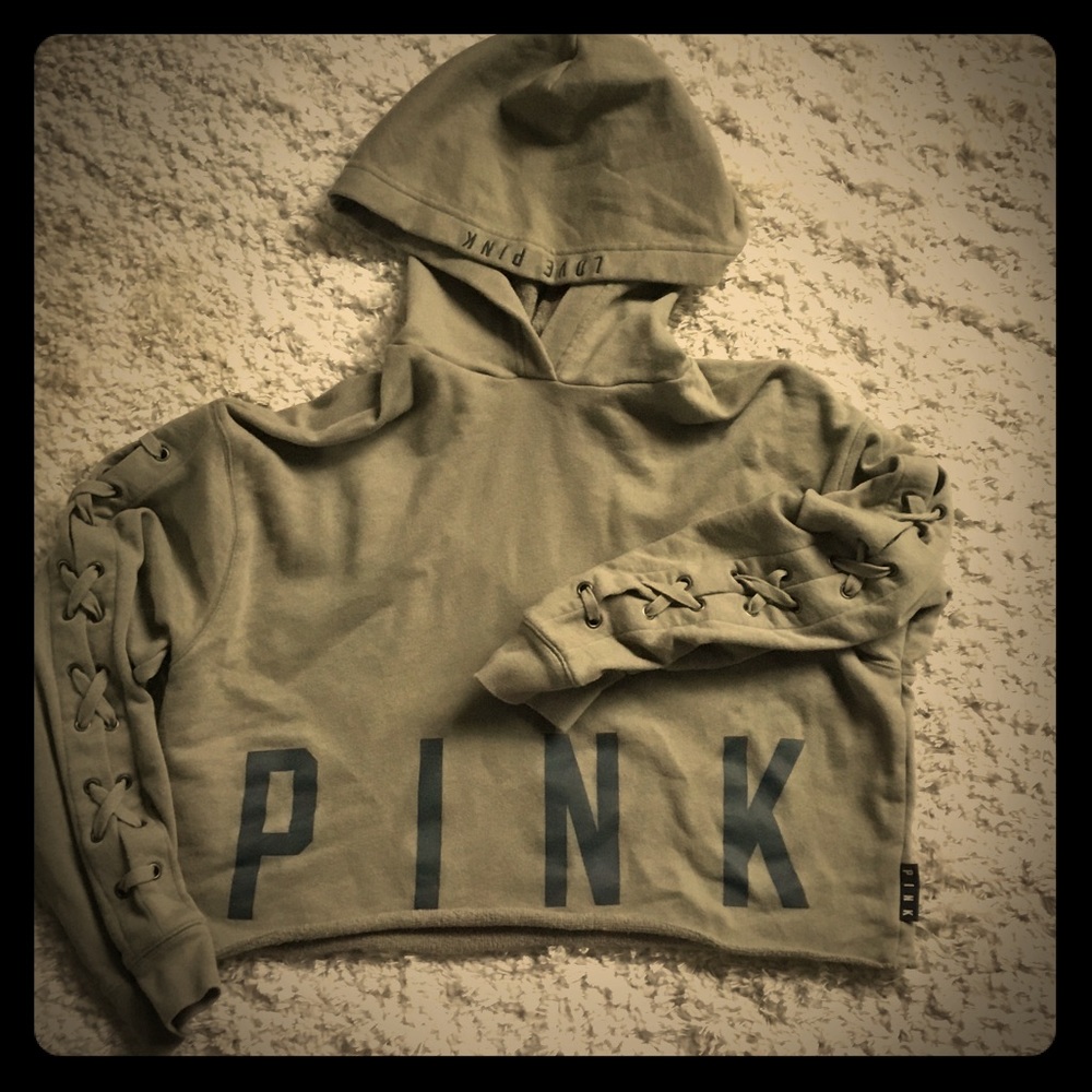PINK cropped sweatshirt