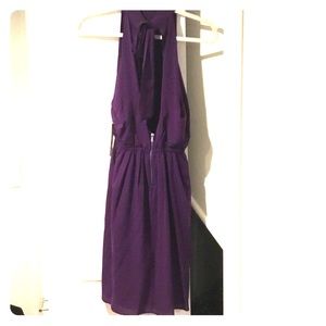 Alice and Olivia open back halter dress