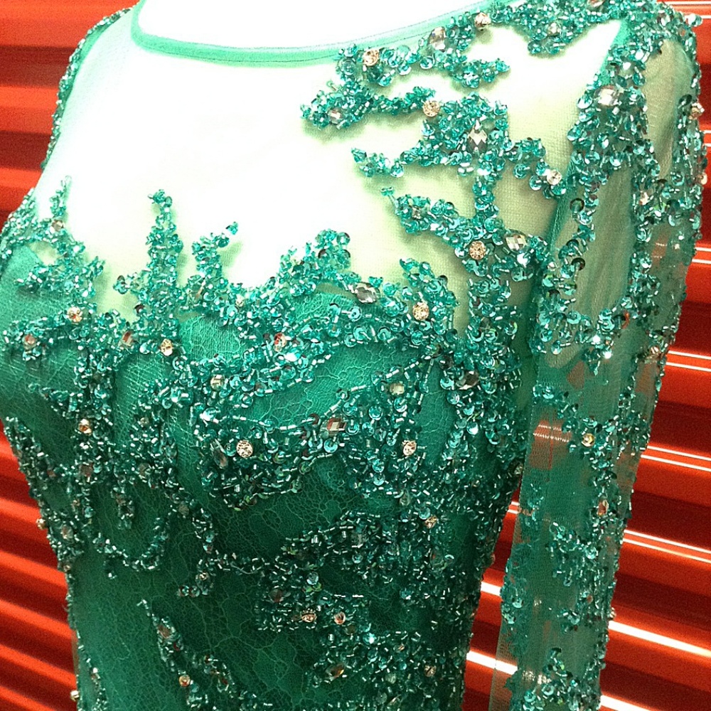 NEW Gown Party Prom Long Evening Dress Green