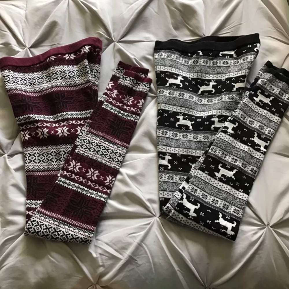 Forever 21 fair isle legging bundle