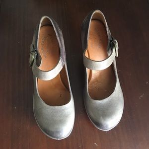Grey Kork Ease Wedge Heels