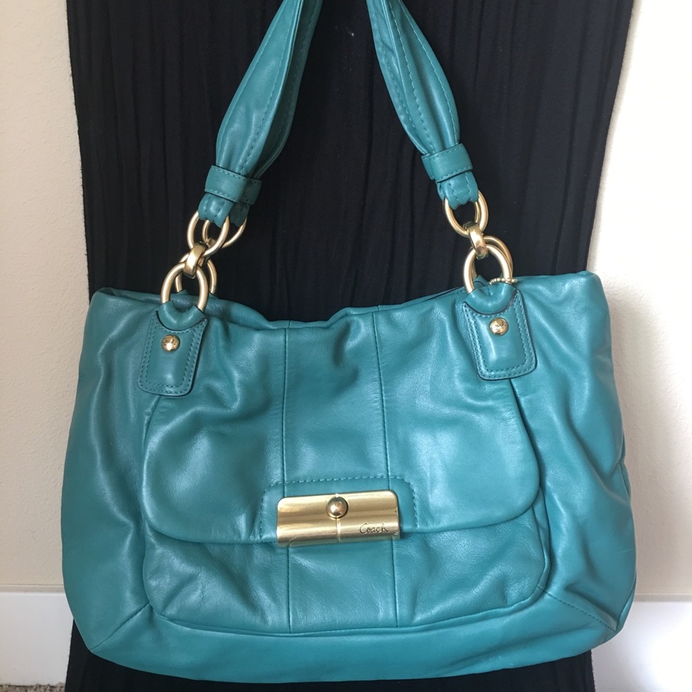 Coach bag-teal leather!