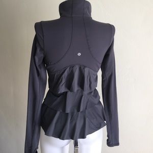 Lululemon Jacket Coal Pique Gray Tier Ruffle