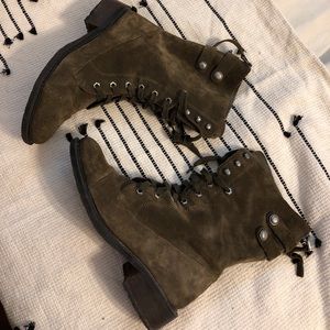 💥Price Drop💥 Sam Edelman Army Green Suede Combat