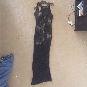 A black long dress