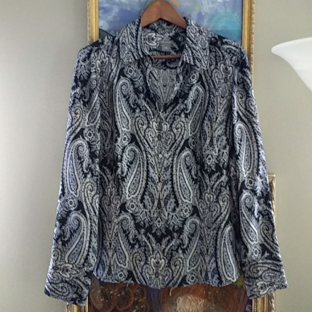 Ann Taylor silk pasley blouse