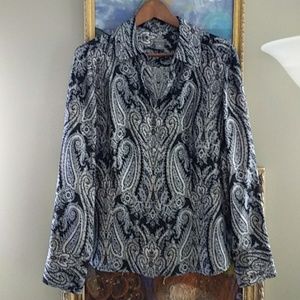 Ann Taylor silk pasley blouse