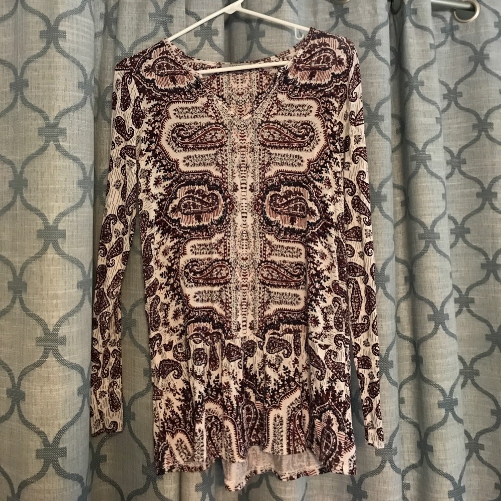 Patterned peplum top