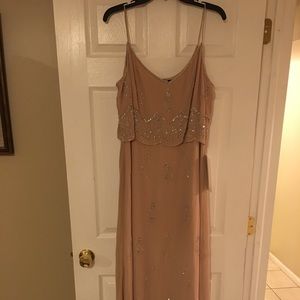 Beaded Popover Gown with Scallop Design