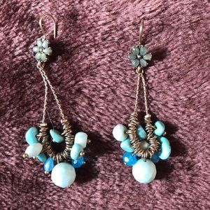 Dangly stone earrings