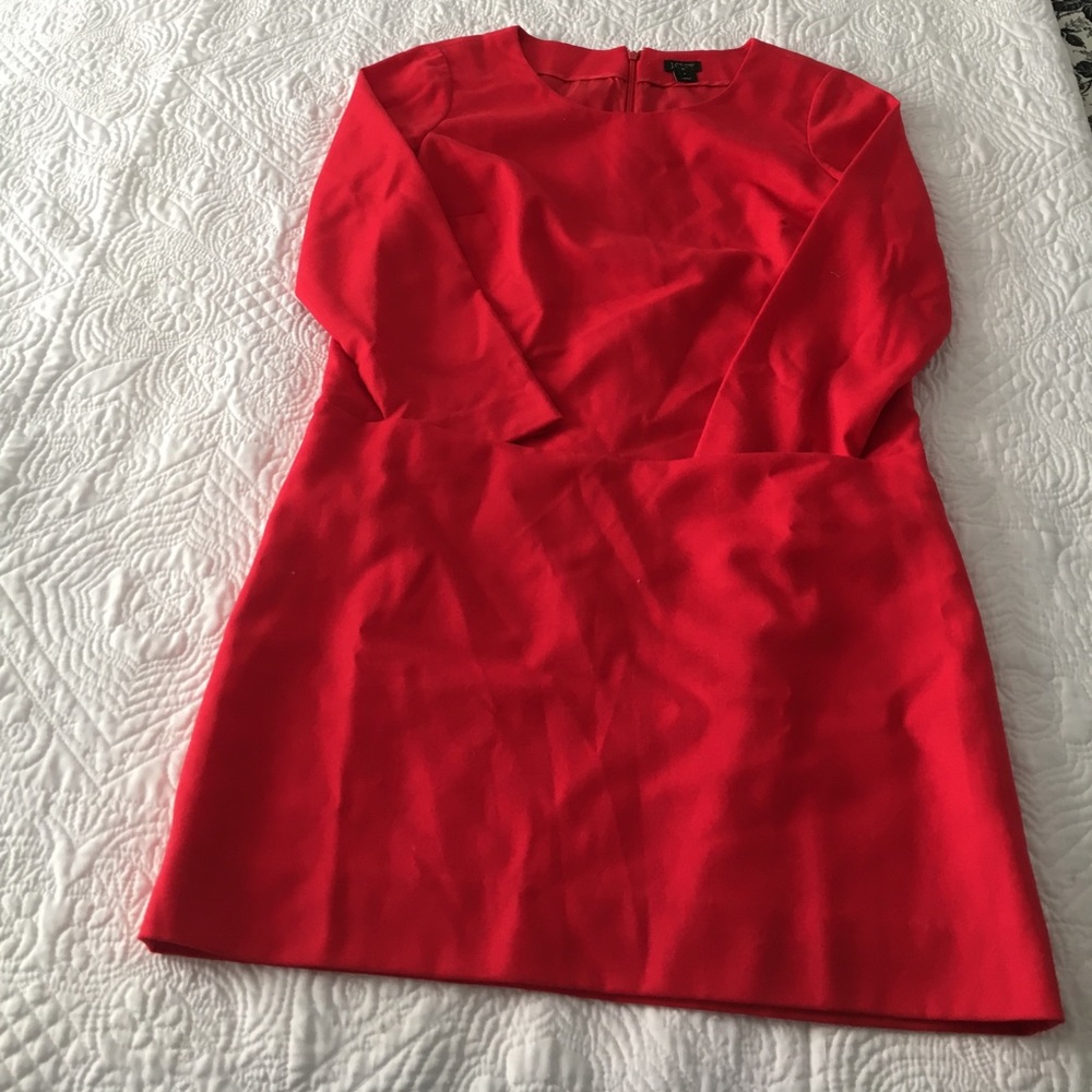 J. Crew red shift dress with front pockets size 0