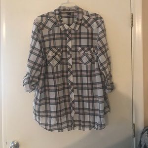 Plaid camp shirt