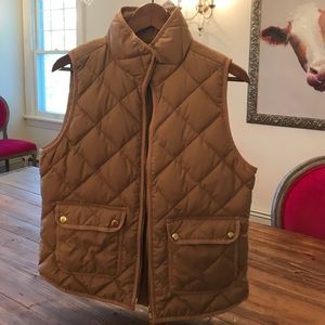 J.Crew Quilted Taupe Vest