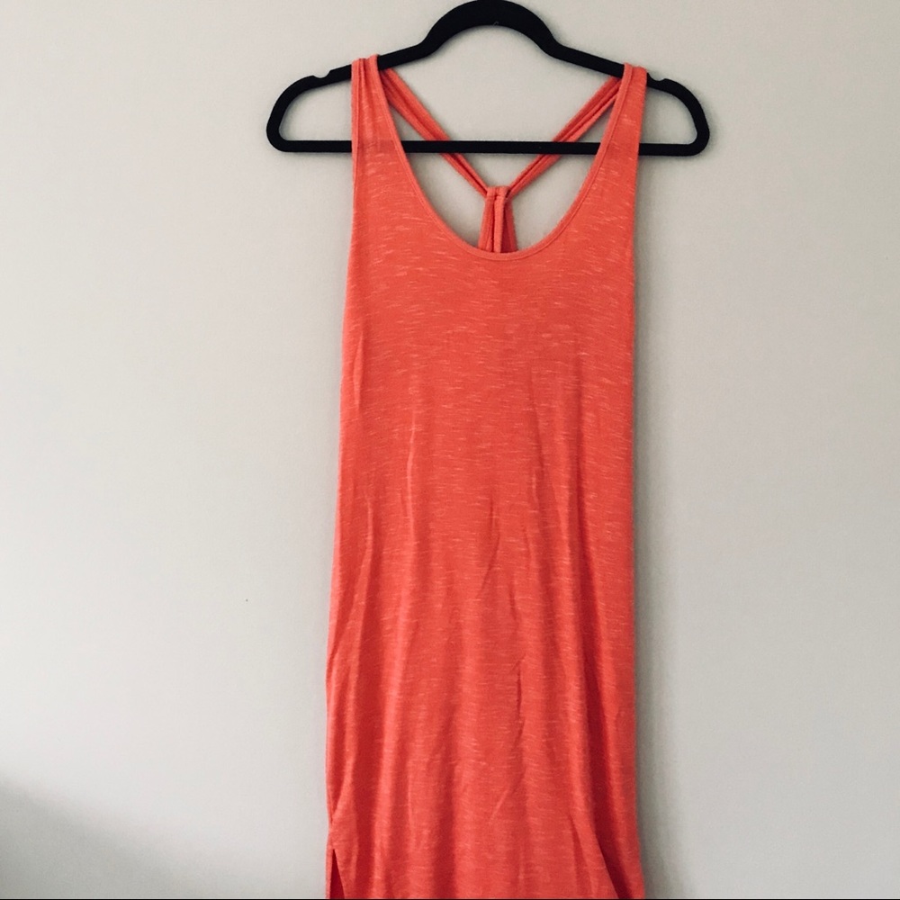 ANTHROPOLOGIE Pink/Orange Mid-Length Dress
