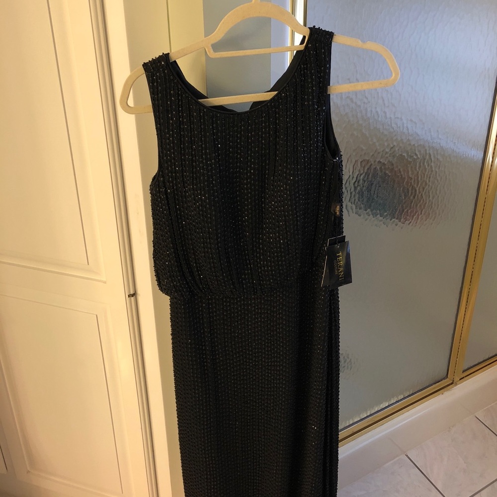 Black stunning beaded gown