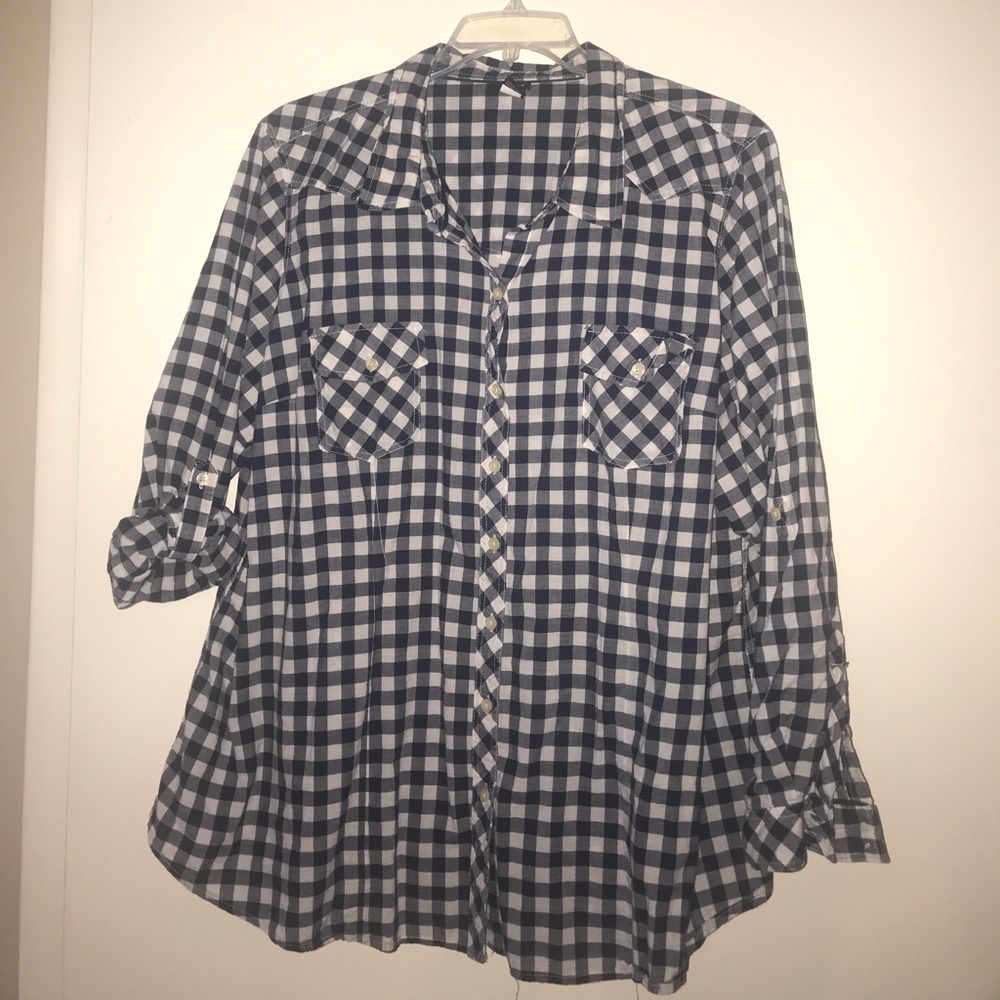 Plaid camp shirt