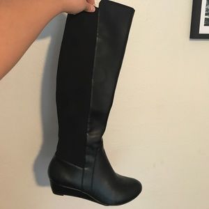 Black jessica Simpson silky boots