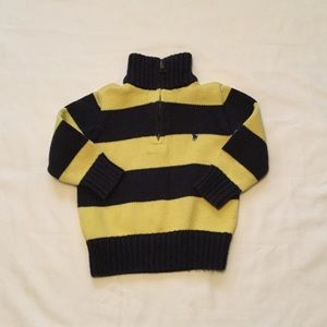 Blue and yellow sweater