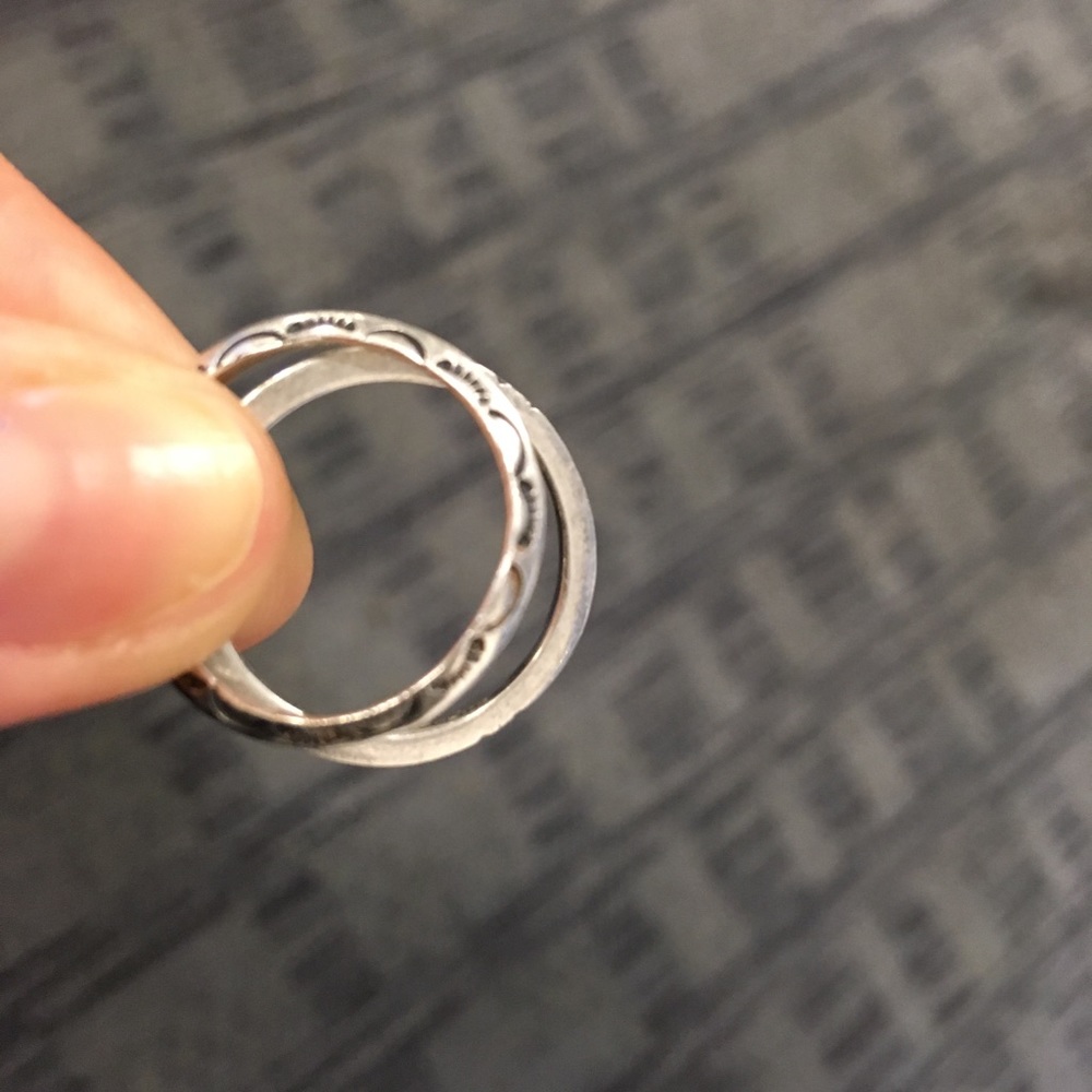 Sterling silver stack rings