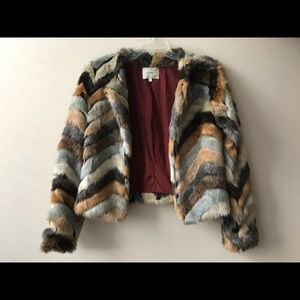 Anthropologie fur coat