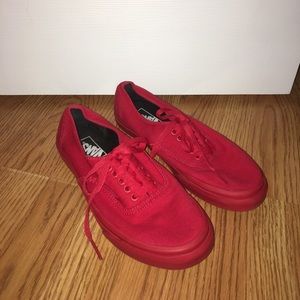 Vans Red Mono Authentic