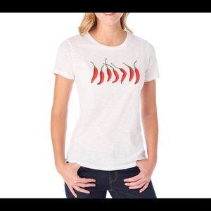 Beaded chili pepper tshirt from Bass