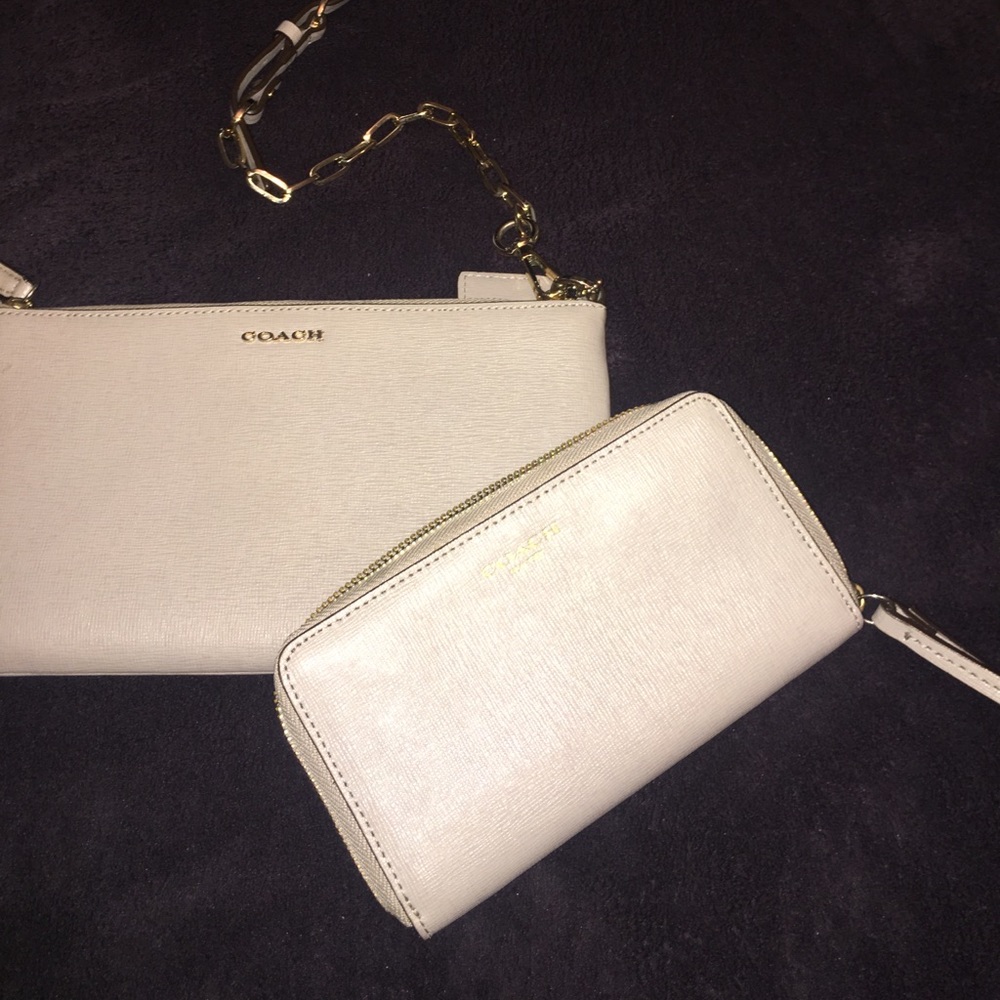 Coach crossover WITH matching wristlet wallet