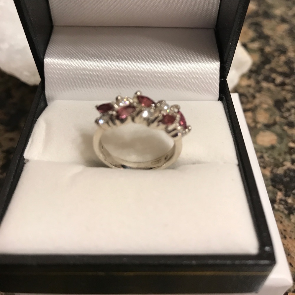 STERLING SILVER RASPBERRY RHODOLITE GARNET NIB - Picture 7 of 8
