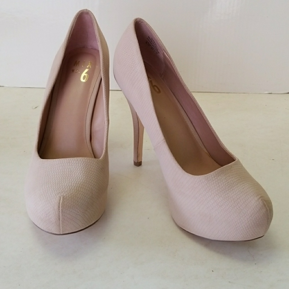 Mix no. 6 Sarti Nude Runway Platform Heel sz 8
