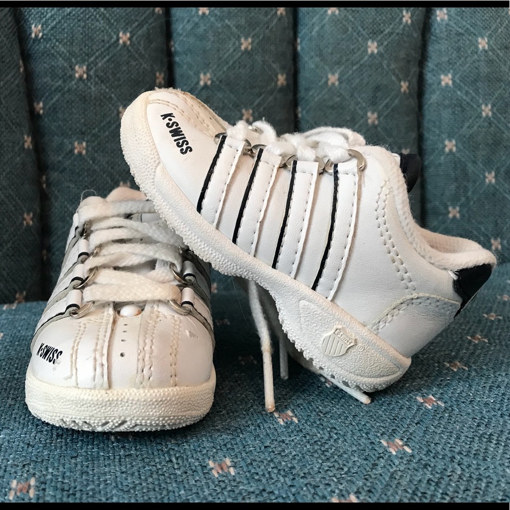 K-Swiss Baby Shoes Sz3 White Blue