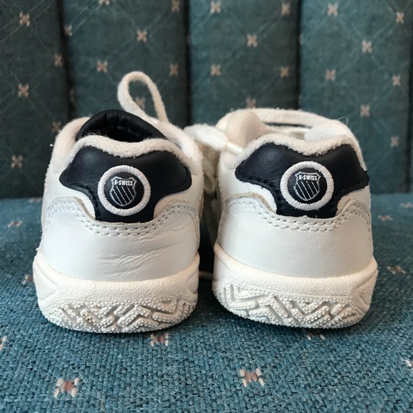 K-Swiss Baby Shoes Sz3 White Blue - Picture 3 of 5