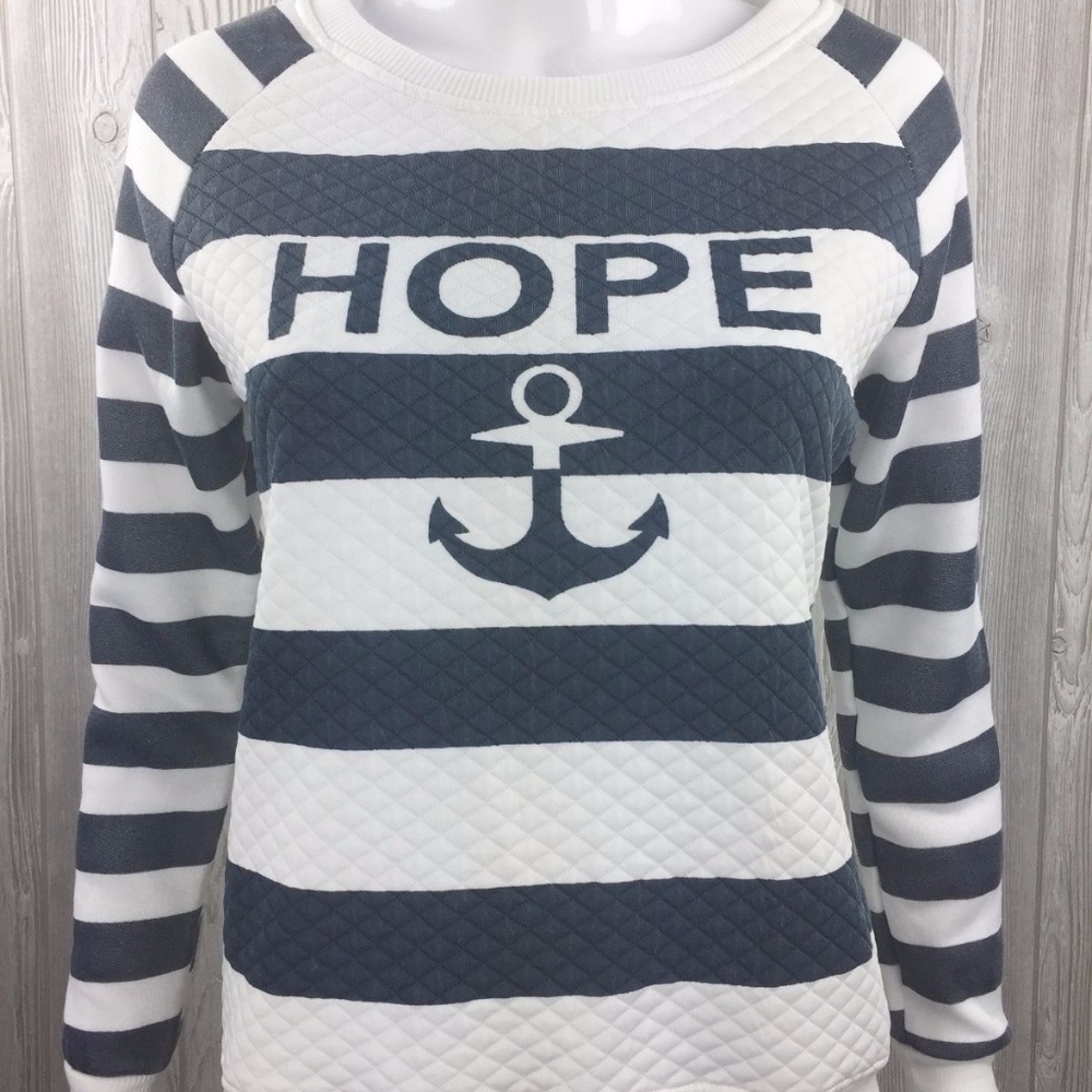 Nautical Quilted Sweatshirt
