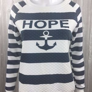 Nautical Quilted Sweatshirt