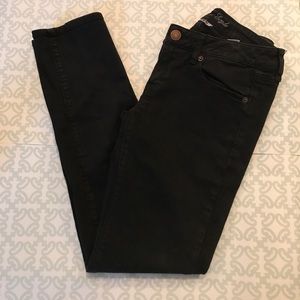 AE Black Skinny Super Stretch Jeans 8 Short