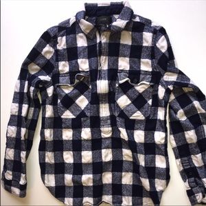 J crew flannel gingham pullover