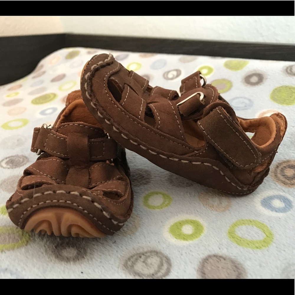 Leather Stride Rite Sandals Baby Boy Sz 2m