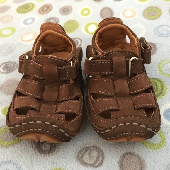 Leather Stride Rite Sandals Baby Boy Sz 2m - Picture 2 of 5