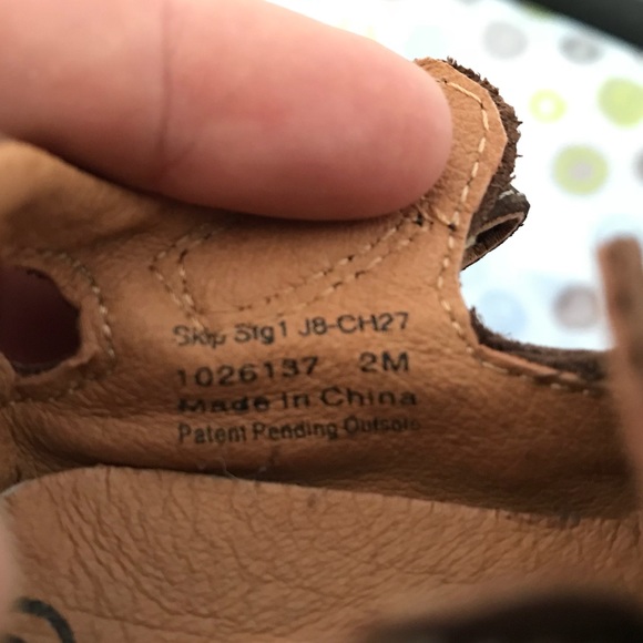 Leather Stride Rite Sandals Baby Boy Sz 2m - Picture 5 of 5