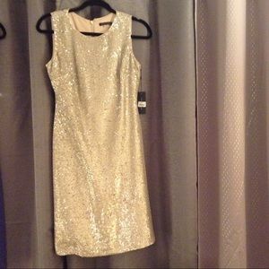 Gold sequin Tommy Hilfiger sheath dress. New.