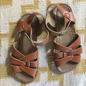 Kids Tan Saltwater Sandals