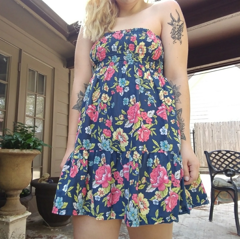 💖 Floral Tube Top Dress 💖