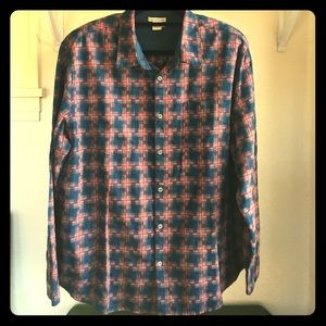 Carbon2Cobalt Men's Plaid Button Up