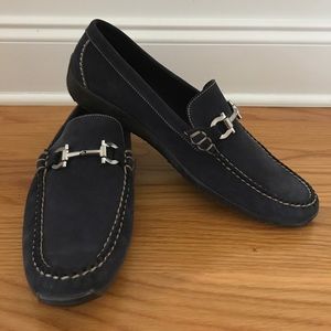 Martin Dingman navy suede shoes size 10 men's