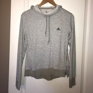 Adidas light gray hoodie. SMALL.