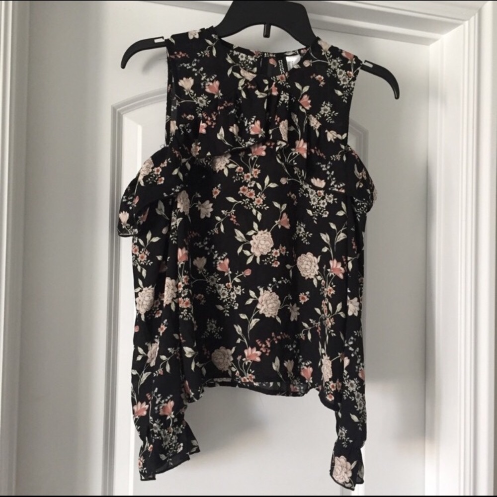 H&M open shoulder blouse
