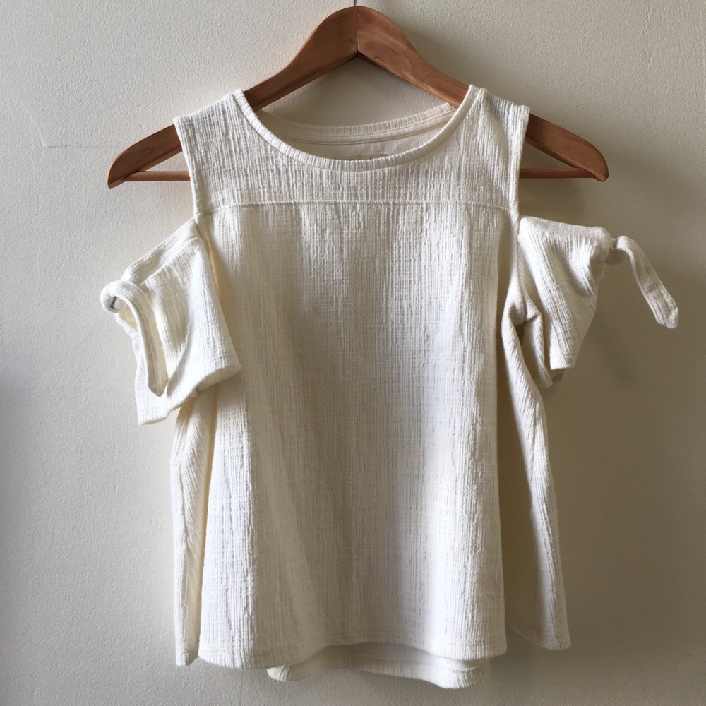 Small Cream Madewell Off The Shoulder Box Top