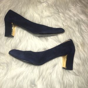 St John Suede Block Heels