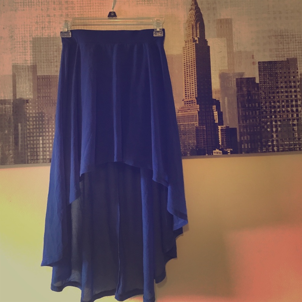 Royal Blue H&M high low Skirt