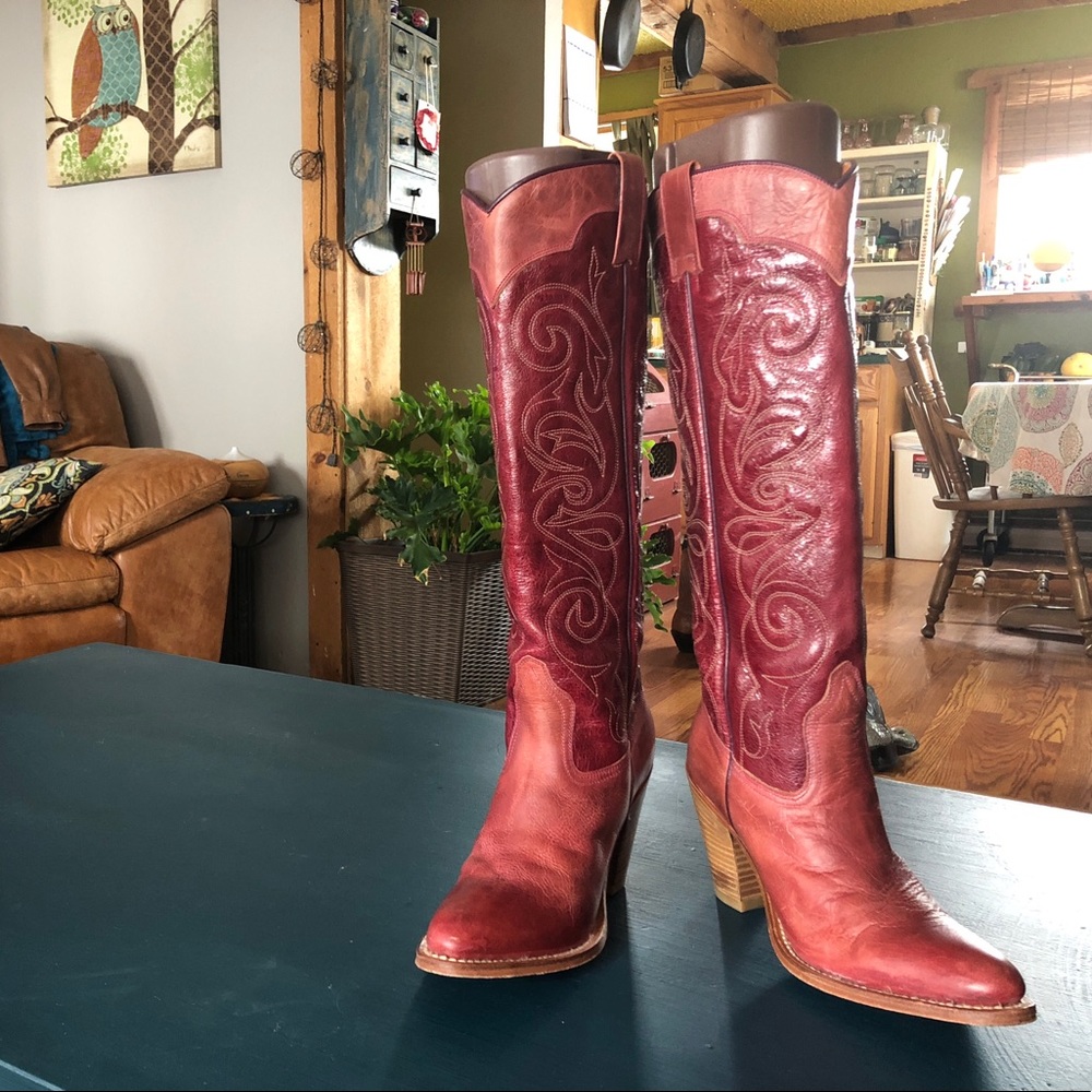 Frye tall western style boot